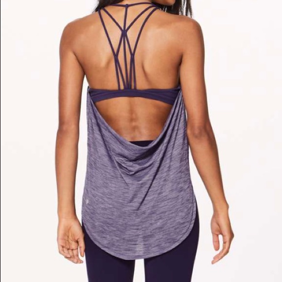 NWT HEATHERED VIOLA LULULEMON RAISE THE BARRE TANK - Picture 6 of 8